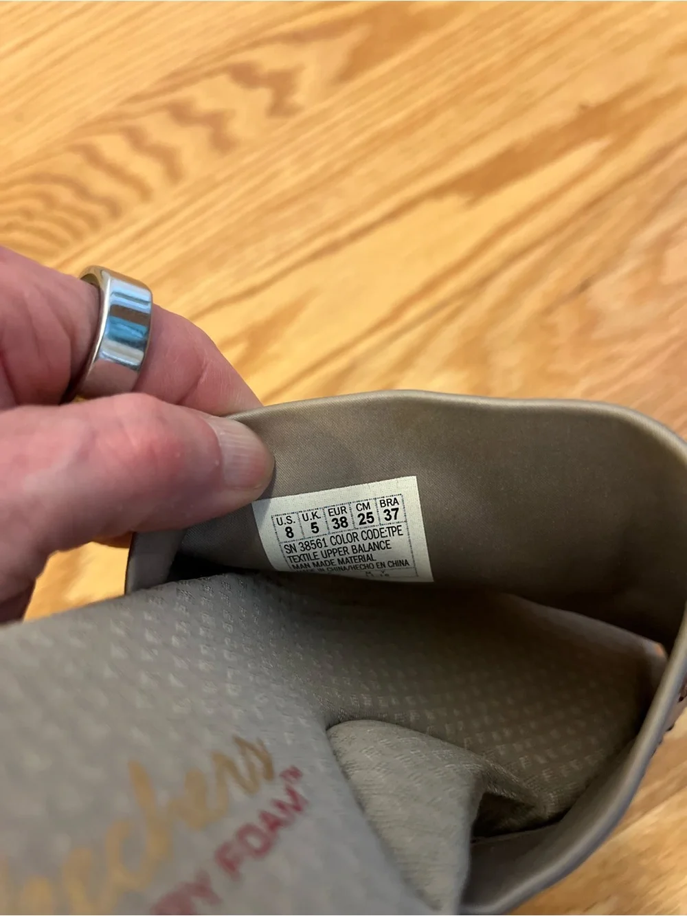 Skechers Gray Slip-On Comfort Slide Wedges